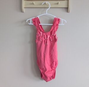 Pink Ruffled Baby Swimsuit